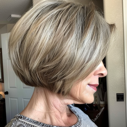 Textured Bob with a Stacked Back