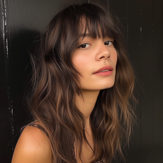 Textured Body with Mixed Length Bangs