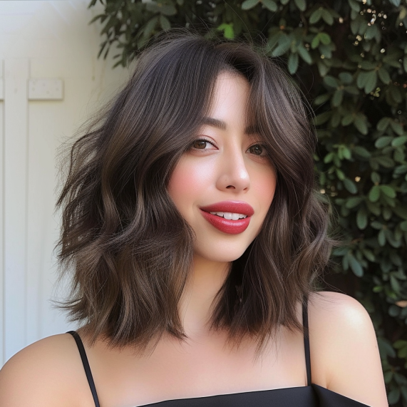 Textured Lob with Curtain Fringe