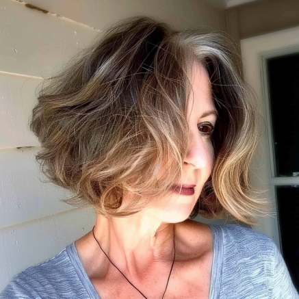 Voluminous Bob with Textured Layers