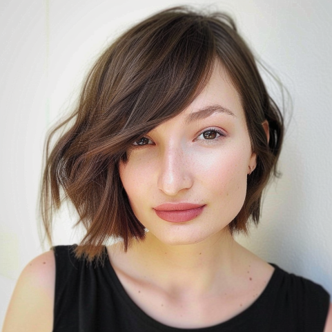 Asymmetrical Bob with Side Bangs