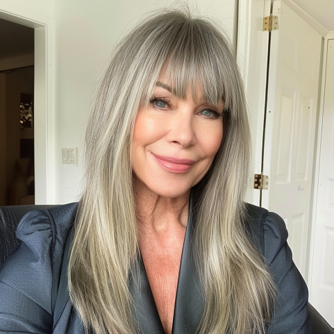 Blunt Cut with Long Side Bangs