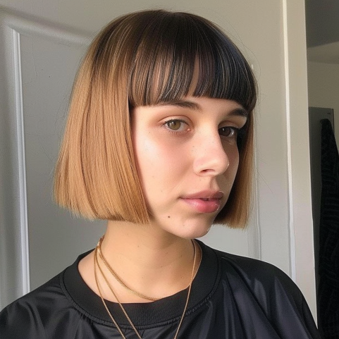 Bob with Blunt Micro Bangs