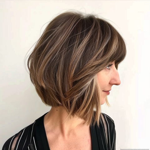 Bob with Graduated Back and Choppy Bangs
