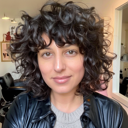 Curly Shoulder Length Shag
