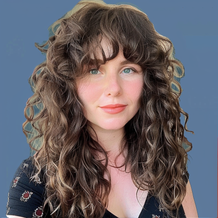 Long Curly Shag with Bangs