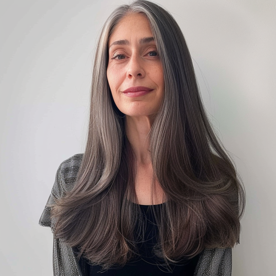 Long and Luscious with a Center Part