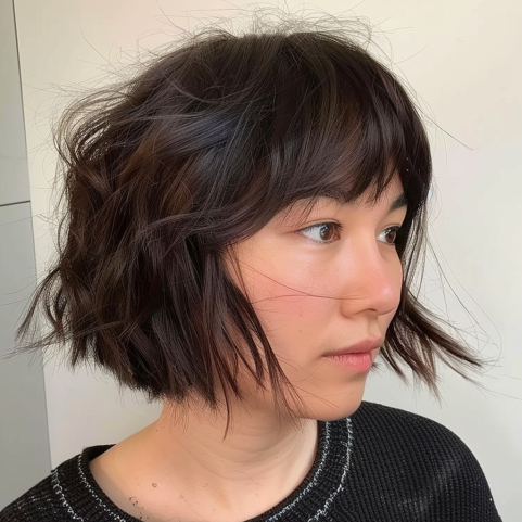 Messy Bob with Wispy Bangs