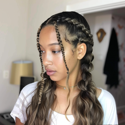 Messy Braids with Curly Ends