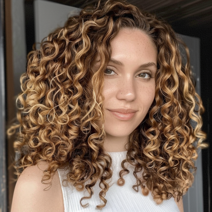 Side Parted Curls with Volume