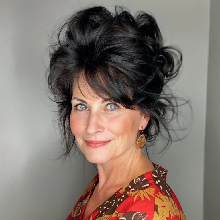 35 Schmeichelhafte Frisuren mit Pony, die ein Hit bei Frauen über 50 sind