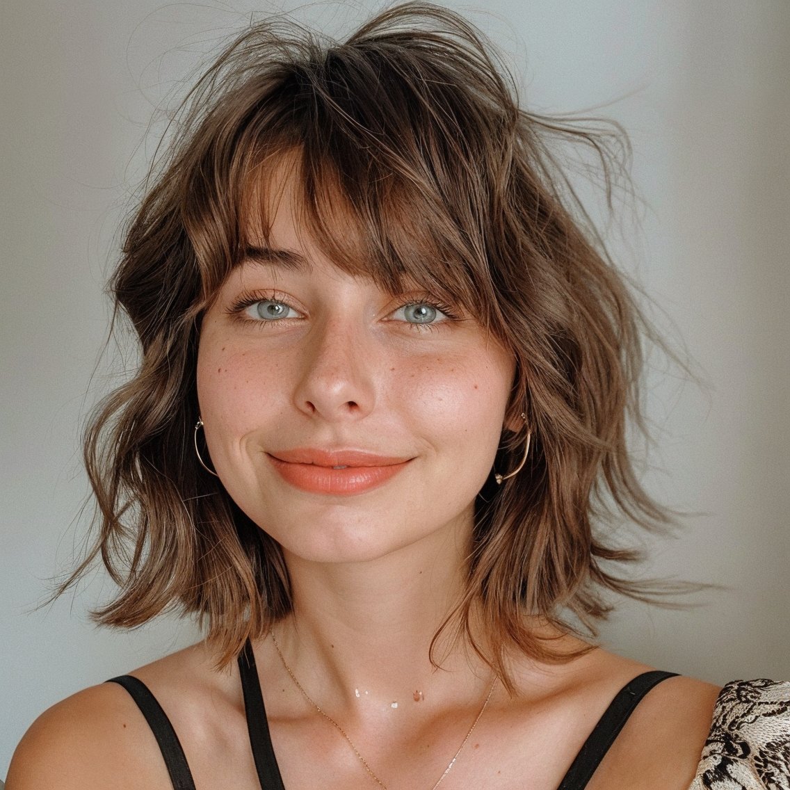 magnific FiYKJryWWMWVnMLT4aOU Short Shag with Delicate Peekaboo Bangs