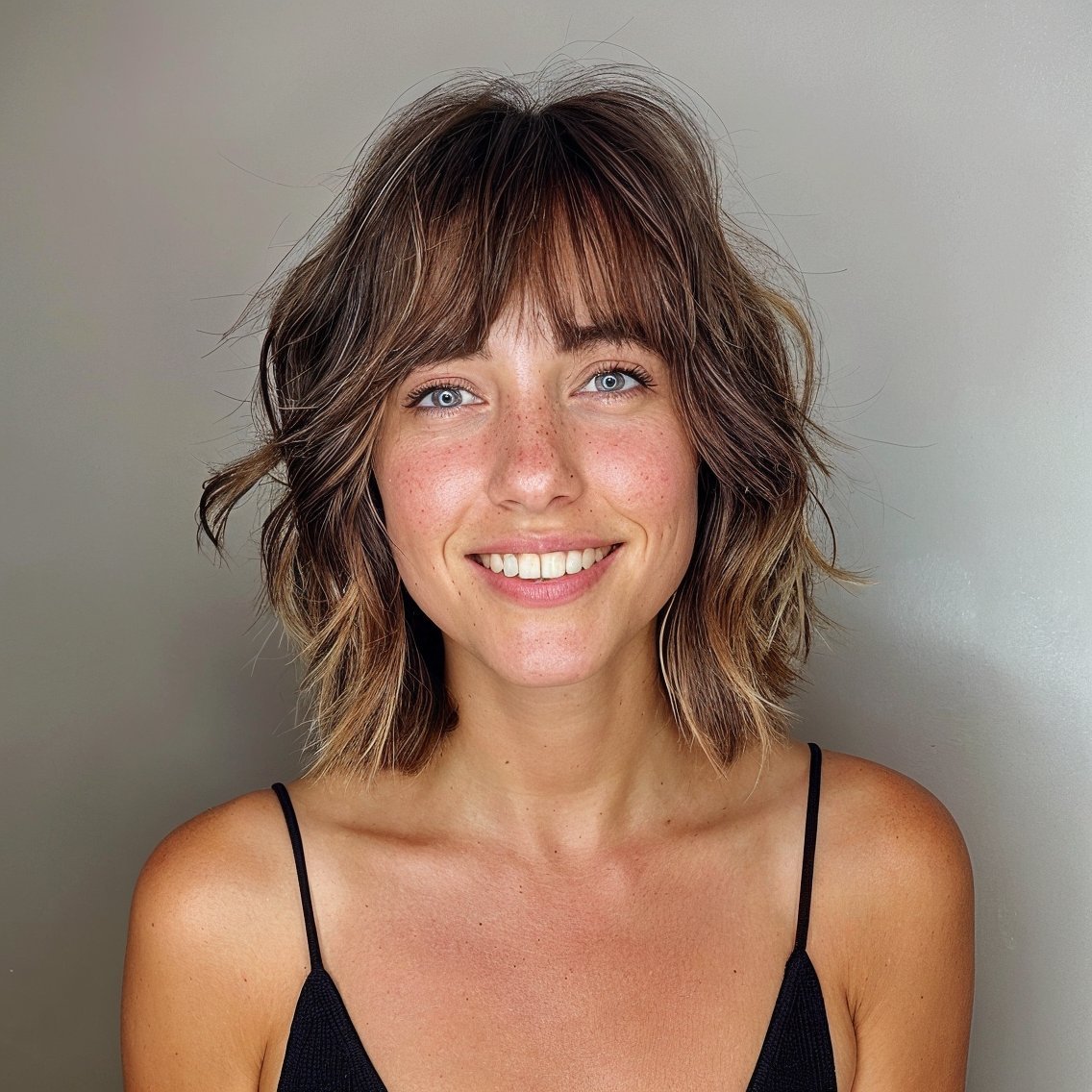 magnific HIUdRNsDuC97SYqOVaLa Textured Short Shag with Wispy Layered Bangs