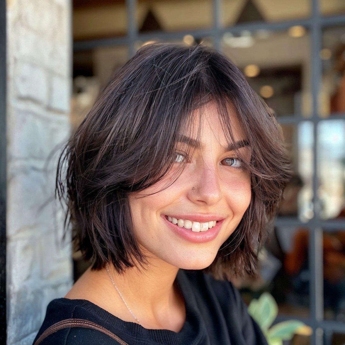 magnific Ls074wXkDbRuUwmxAxE9 Voluminous Razor Cut Bob with Side Swept Bangs