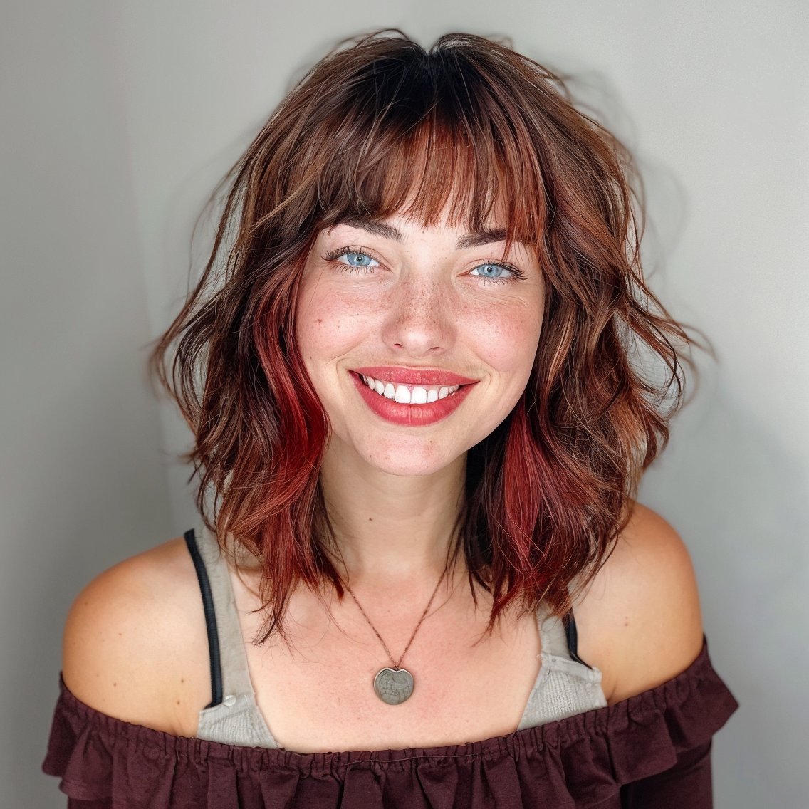 magnific UqfIOAPccairdlg6Tqyr Short Shag with Bold Color Accent Bangs