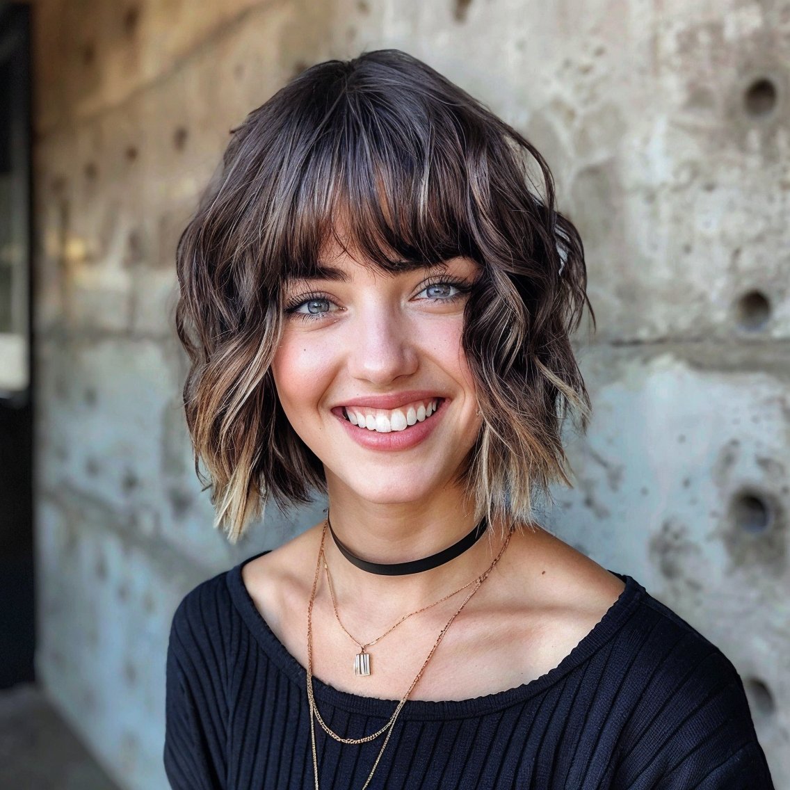 magnific iLpgtlh1ogCZYqB7BGJ7 Two Tone Hair Color Short Shag with Bold Contrast Bangs
