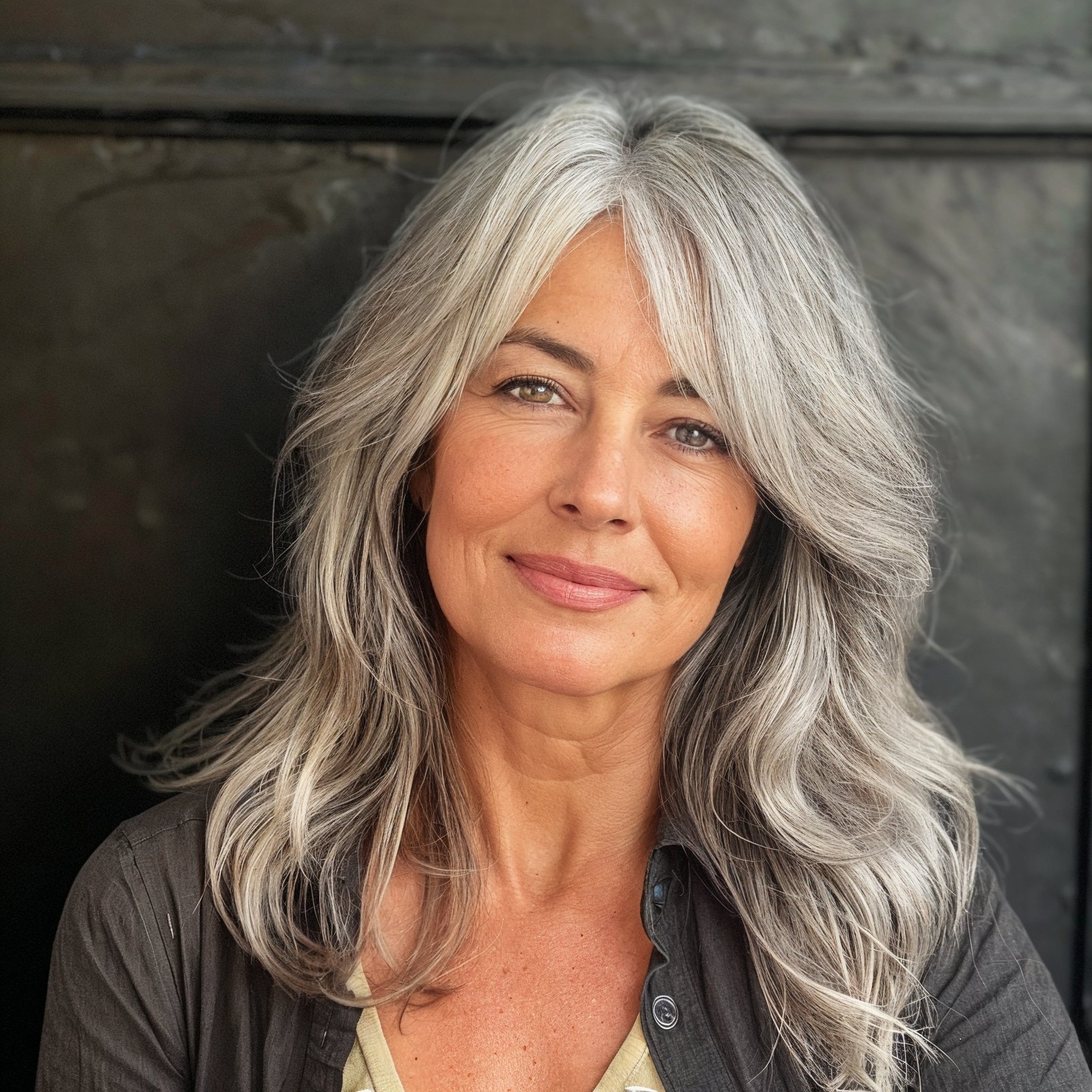 magnific 8fb9H90ebbAAIUT0oiUz Long Layers with Side Swept Bangs