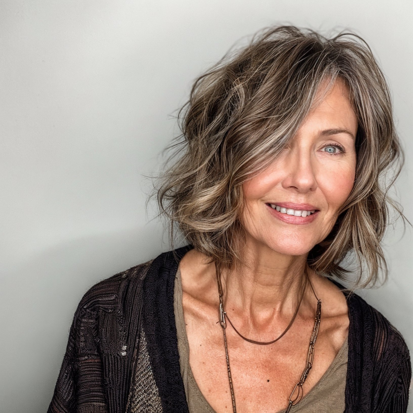 magnific G4LK0NZFEhoFjxCaXMlt Chin Length Lob with Choppy Layers