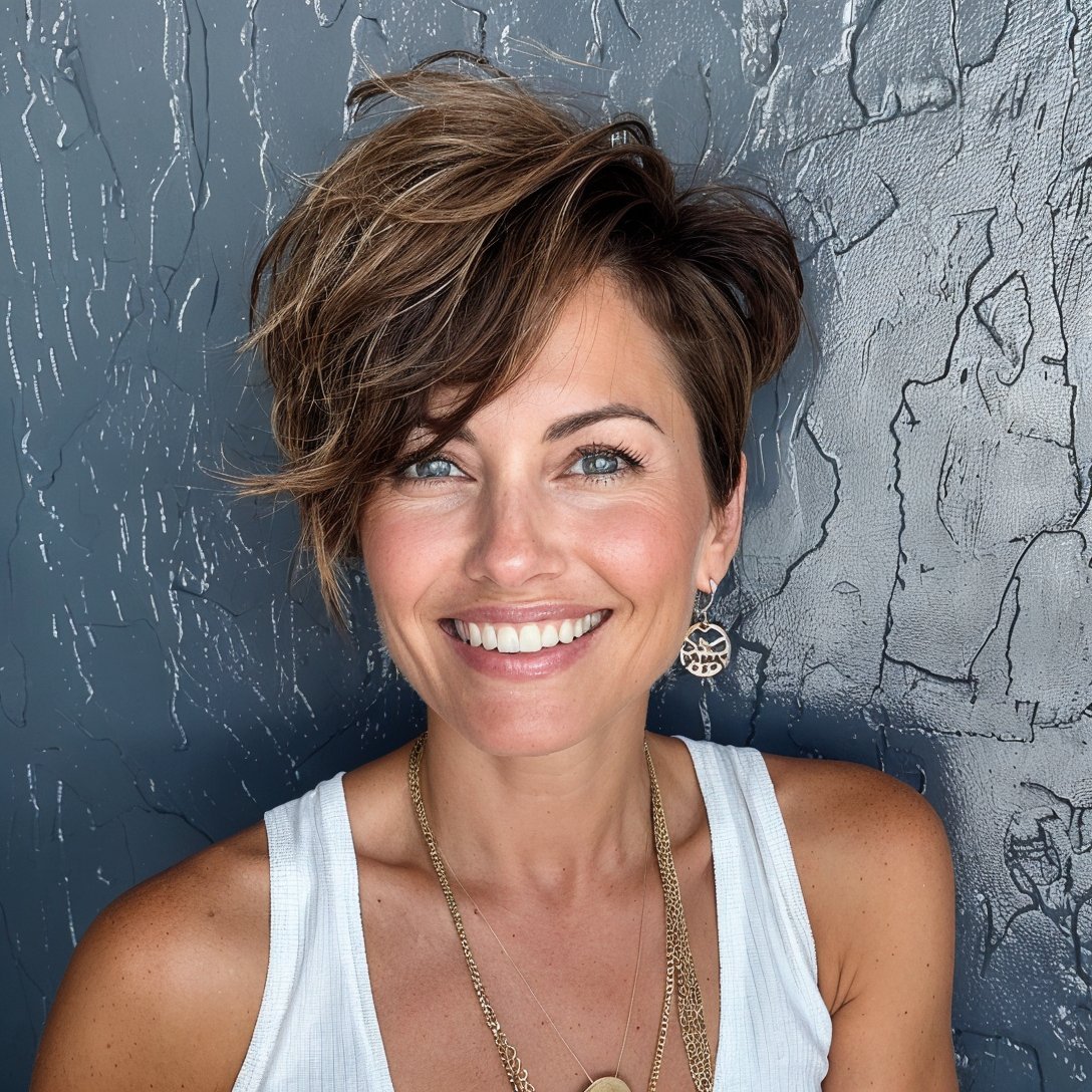 magnific InRwAf5Zp0rkCHp3BzkF Textured Pixie with Short Back and Long Top