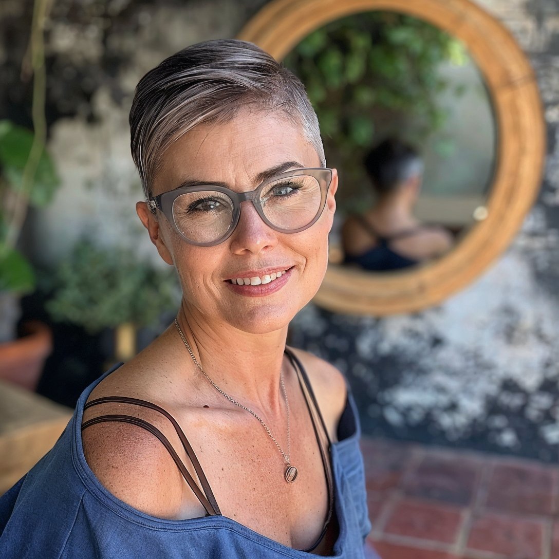 magnific N2UTf0v1R97tTUsgBt0M Modern Pixie with Shaved Side