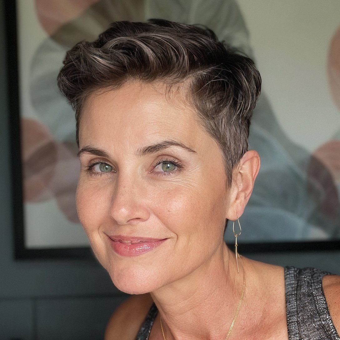 magnific QZz43GGoDJ4RK4xIMd7s Slicked Back Short Cut for Oval Faces