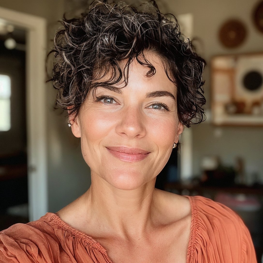 magnific RzmyIsTG0oadGzxq54GO Tight Curly Pixie for Oval Faces