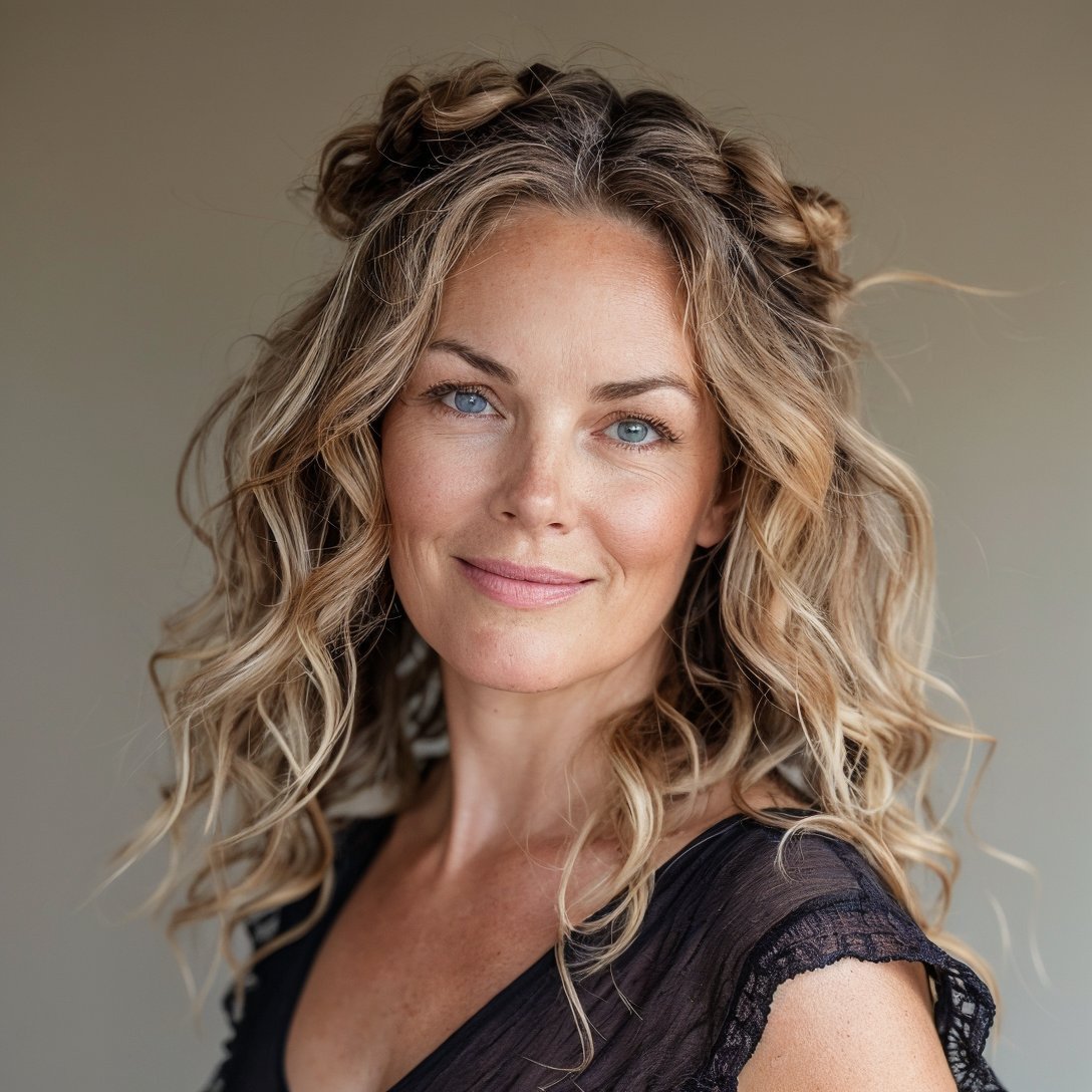 magnific VlKSqxeUUSLAtbFDV4iR Wavy Hair with Braided Crown