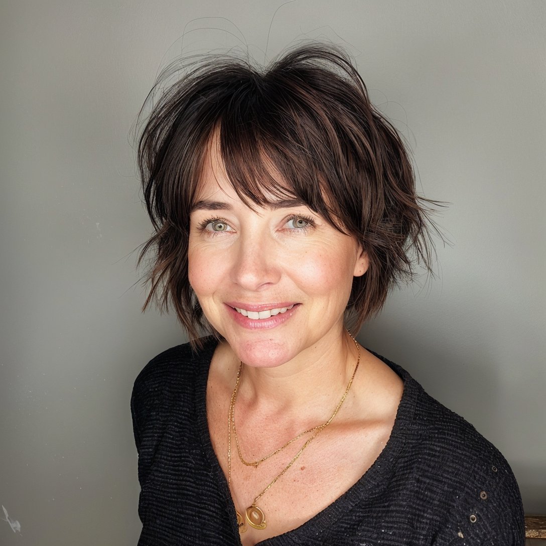 magnific iDTX4nl6RK0j0PWNtkJw Short Layered Cut with Subtle Bangs