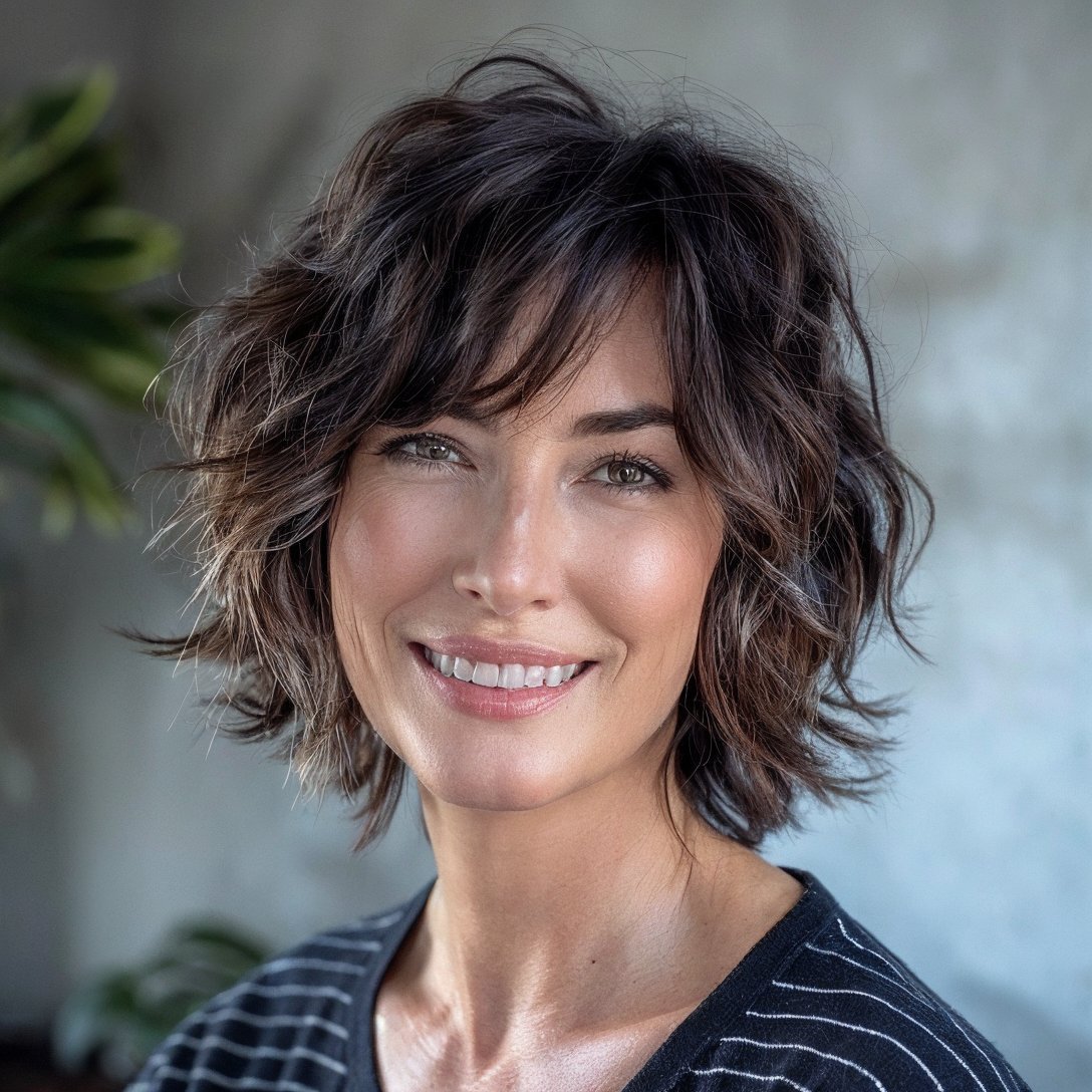 magnific o96G1JUQo6Fz58bqRT0T Short Shag with Side Swept Bangs