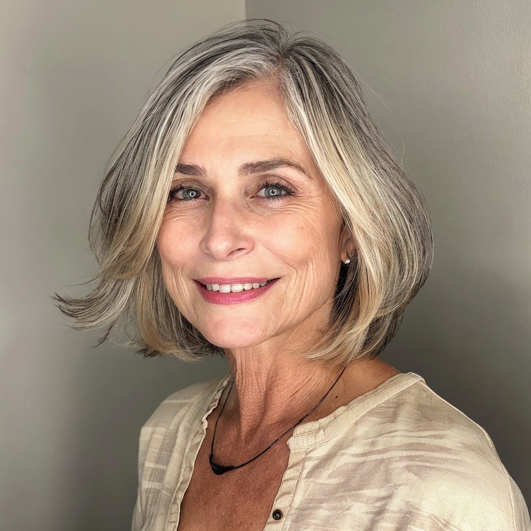 magnific C0ed6yjjCDe46hVENb1q Razored Bob with Chunky Highlights