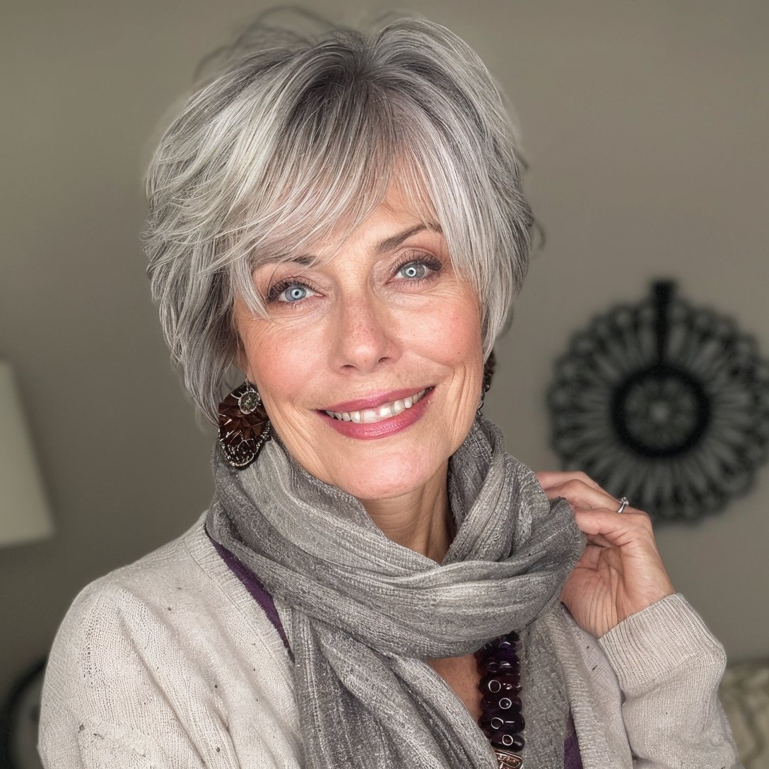 magnific KwMrfRLjYTJjgF6qirBp Gray Pixie with Long Bangs