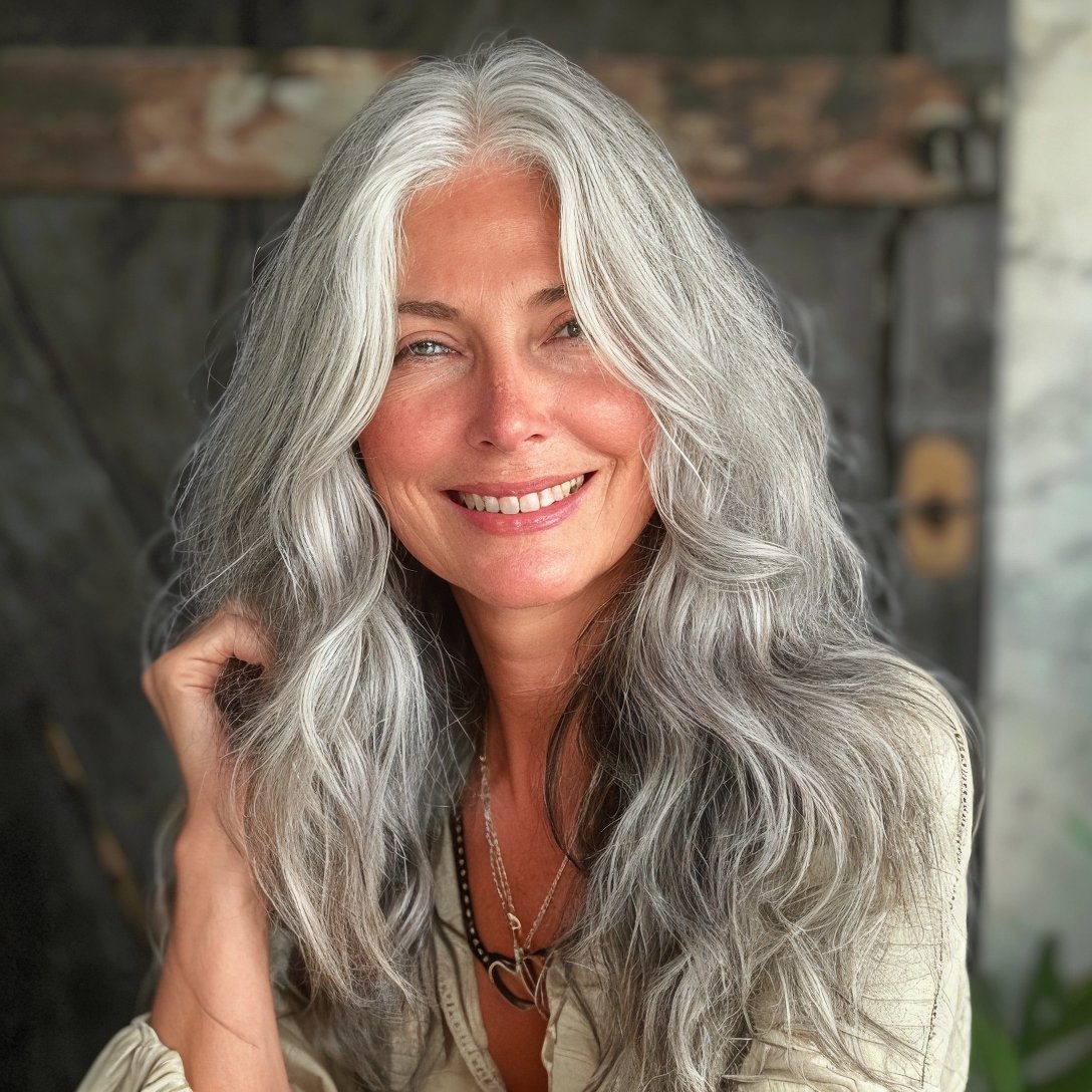 magnific Mf7wi3euGltYbz1ffy52 Long Gray Hair with Subtle Waves