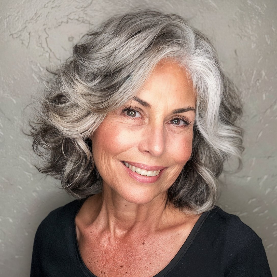 magnific SCqIW8HQMvvl6M1q4Pch Textured Gray Bob with Root Lift