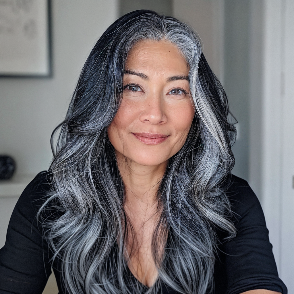 40 Gorgeous Ways to Blend Grays Into Dark Hair