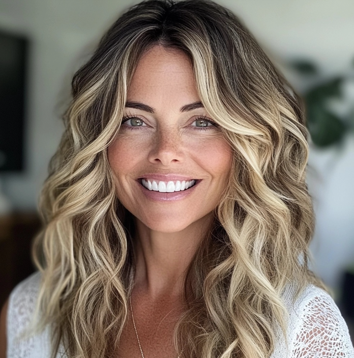 Bronde Balayage Beachy Waves